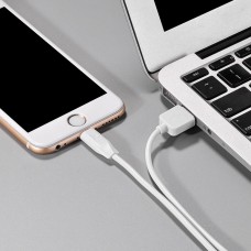 Кабель Hoco X1 2 кабеля USB to Lightning 1m белый