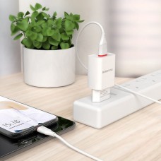 Сетевое зарядное устройство Borofone BA20A USB белое + кабель USB to MicroUSB Сетевое зарядное устройство Borofone BA20A USB белое + кабель USB to MicroUSB