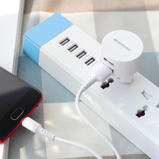 Сетевое зарядное устройство Borofone BA23A 2 USB белое + кабель USB to MicroUSB Сетевое зарядное устройство Borofone BA23A 2 USB белое + кабель USB to MicroUSB