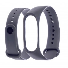 Ремешок силиконовый для Xiaomi Mi Band 3/ 4 18 тёмно-серый Ремешок силиконовый для Xiaomi Mi Band 3/ 4 18 тёмно-серый