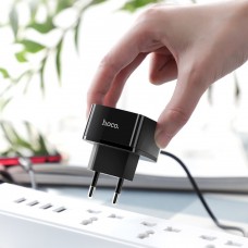 Сетевое зарядное устройство Hoco C70A USB QC черное Сетевое зарядное устройство Hoco C70A USB QC черное