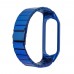 Ремешок металлический для Xiaomi Mi Band 4 блочный синий