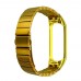 Ремешок металлический для Xiaomi Mi Band 4 блочный золотистый