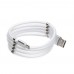 Кабель магнитный USB to MicroUSB 1m белый