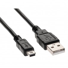 Кабель без упаковки USB to MiniUSB 1m черный