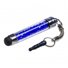 Стилус-брелок ёмкостный , с синими кристаллами