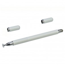 Стилус ёмкостный, высокоточный, Jot Pro , двусторонний, с магнитами для колпачков, металлический, белый Стилус ёмкостный, высокоточный, Jot Pro , двусторонний, с магнитами для колпачков, металлический, белый