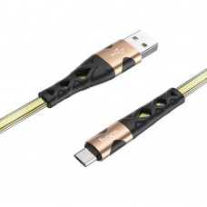 Кабель Hoco U105 USB to MicroUSB 1.2m золотистый