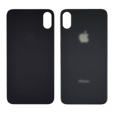 Заднее стекло корпуса для Apple iPhone X серый (серое) (Big hole)