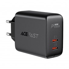 Сетевое зарядное устройство Acefast A9 2 Type-C QC PD 40W черное Сетевое зарядное устройство Acefast A9 2 Type-C QC PD 40W черное