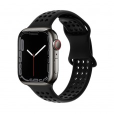 Ремешок силиконовый Hoco iWatch WA08 honeycomb 38/ 40/ 41mm черный