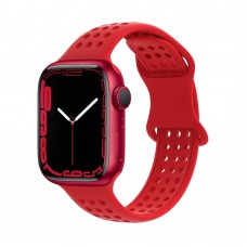 Ремешок силиконовый Hoco iWatch WA08 honeycomb 38/ 40/ 41mm big красный