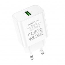Сетевое зарядное устройство Borofone BA72A USB QC 18W белое Сетевое зарядное устройство Borofone BA72A USB QC 18W белое