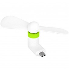 Мобильный вентилятор Type-C бело-зелёный
