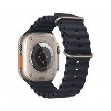 Ремешок силиконовый Hoco iWatch WA12 marine double buckle 42/ 44/ 45/ 49mm midnight синий