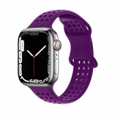 Ремешок силиконовый Hoco iWatch WA08 honeycomb 42/ 44/ 45/ 49mm dark фиолетовый