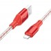 Кабель Borofone BX96 USB to Lightning 1m красный