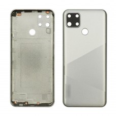 Задняя крышка для Realme C12 со стеклом камеры серебристый (серебристая)