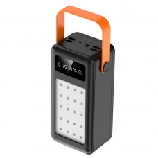 Корпус Multi-powerbank S21, под элементы 18650 до 21 шт, 22.5W, с фонарём, черный