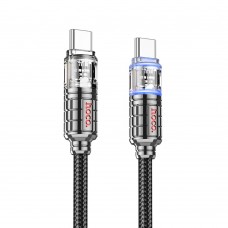 Кабель Hoco U122 с индикатором Type-C to Type-C PD 60W 1.2m черный