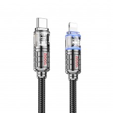 Кабель Hoco U122 с индикатором Type-C to Lightning PD 27W 1.2m черный