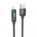 Кабель Hoco U126 с индикатором USB to Lightning 1.2m черный