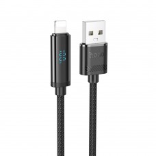 Кабель Hoco U127 с дисплеем USB to Lightning 1.2m черный