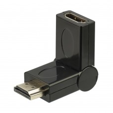 Переходник HDMI to HDMI поворотный 180 черный