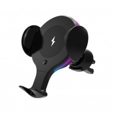 Автодержатель X9 с беспроводной зарядкой 15W черный Автодержатель X9 с беспроводной зарядкой 15W черный