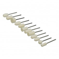 Набор насадок для бормашины (12 шт), войлочные шарошки, хвостовик d=2мм Набор насадок для бормашины (12 шт), войлочные шарошки, хвостовик d=2мм