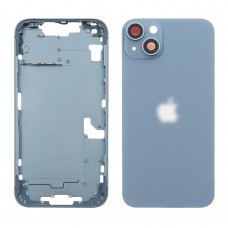 Корпус для Apple iPhone 14 Plus синий (голубой) с рамкой