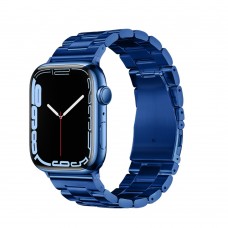 Ремешок металлический Hoco iWatch WA10 three-bead 42/ 44/ 45/ 49mm синий