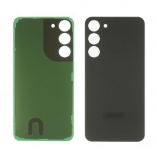 Заднее стекло корпуса для Samsung S916 Galaxy S23 Plus черный (чёрное)