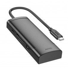 Адаптер переходник Hoco HB43 7в1 Type-C черный