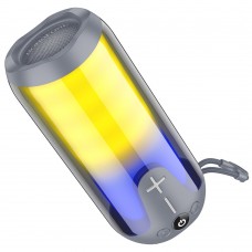 Портативная bluetooth колонка Borofone BR33 TWS с LED подсветкой grey