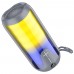 Портативная bluetooth колонка Borofone BR33 TWS с LED подсветкой grey