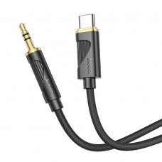 AUX кабель Hoco UPA30 Type-C to Jack 3.5 1m черный