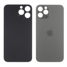 Заднее стекло корпуса для Apple iPhone 13 Pro Max Graphit (серое) маленький вырез под камеру