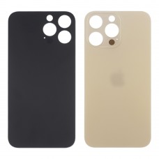 Заднее стекло корпуса для Apple iPhone 13 Pro Max золотистый (золотое) маленький вырез под камеру