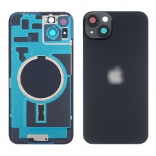 Заднее стекло корпуса для Apple iPhone 14 Plus Midnight (чёрное) с рамкой и стеклом камеры