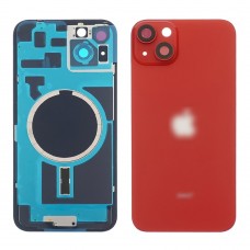 Заднее стекло корпуса для Apple iPhone 14 Plus красный (красное) с рамкой и стеклом камеры