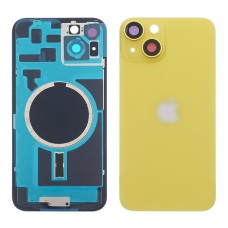 Заднее стекло корпуса для Apple iPhone 14 Plus желтый (жёлтое) с рамкой и стеклом камеры