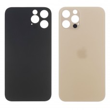 Заднее стекло корпуса для Apple iPhone 12 Pro Max золотистый (золотое) маленький вырез под камеру