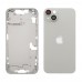 Корпус для Apple iPhone 14 белый (белый) с задним стеклом, рамкой и стеклом камеры