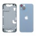 Корпус для Apple iPhone 14 синий (синий) с задним стеклом, рамкой и стеклом камеры