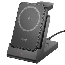 Power bank Hoco J149 3в1 5000mAh магнитный с функцией беспроводной зарядки черный