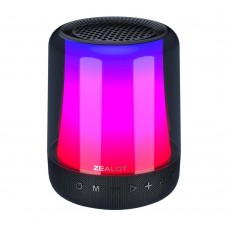 Портативная bluetooth колонка ZEALOT S66 с LED подсветкой черный