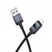 Кабель Hoco X118 USB to Lightning с дисплеем черный
