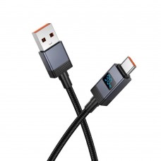 Кабель Hoco X118 USB to Type-C с дисплеем черный