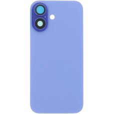 Заднее стекло корпуса для Apple iPhone 16 Plus Ultramarine (синее) с рамкой и стеклом камеры